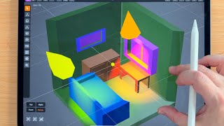 Isometric Room in DGArt (3d modeling app) #dgart screenshot 3
