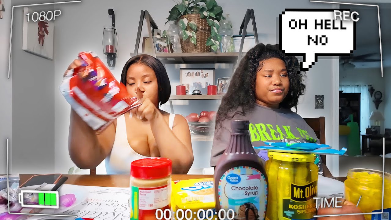 TRYING MY SUPPORTERS PREGNANCY CRAVINGS  WITH MY LITTLE SISTER!!!