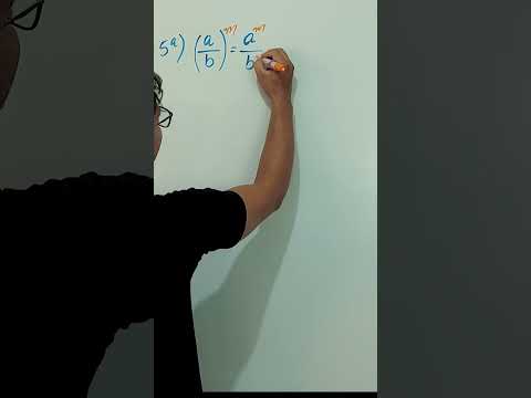 Frações elevadas a uma potência - Quinta propriedade das potencias