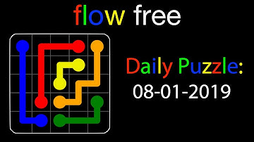 Flow free daily puzzles of January 8, 2019 SOLUTION - Gameplay Walkthrough (iOS & Android)