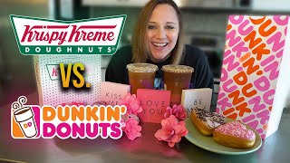 Krispy Kreme vs. Dunkin Donuts | Valentines day donuts!