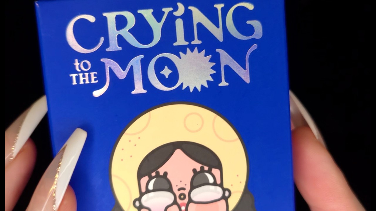 ASMR Pop Mart X Crybaby Crying To The Moon (Scratching, Tapping, Nails)(No Talking)