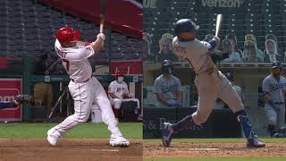 Mike Trout and Mookie Betts Side by Side Swing Comparison | Slow Motion | HD Net Worth