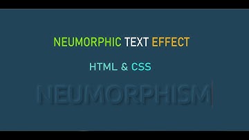 Neumorphism Editable Text | Text Effects | UI Design | HTML CSS Tutorial