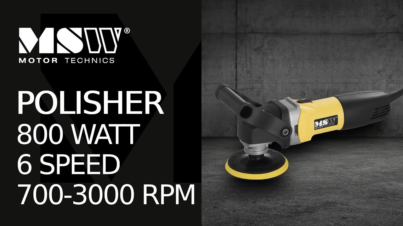 Polisher MSW Motor Technics MSW-PM 800 | Product presentation - YouTube