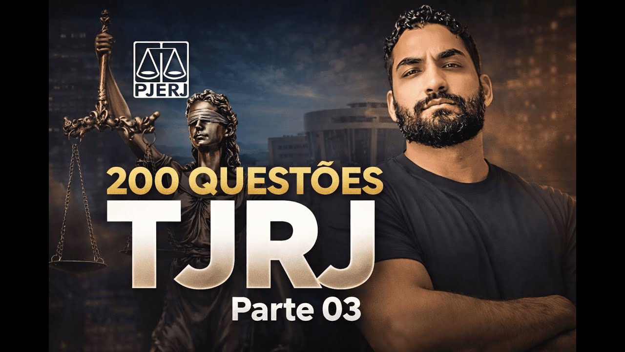 ⭐ TJRJ - TÉCNICO DE ATIVIDADE JUDICIÁRIA - 200 QUESTÕES - PARTE 03 -  GILMAR JUNIOR 🚨