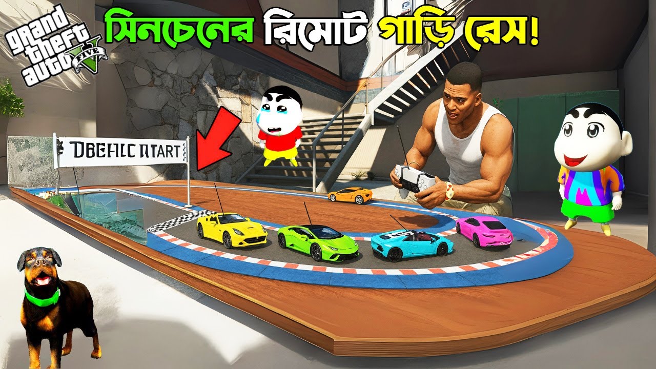 GTA 5: Franklin & Shinchan’s Epic RC Car Race Shocked Everyone! 😱🏁 | GTA 5 Bangla Gameplay