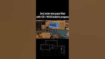 2nd order low pass filter with a Cut Off frequency of 1KHZ build in progress