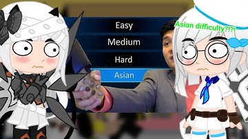 Nikke The Goddess Of Victory react to When "Asian" Is a Difficulty Mode by Steven He.