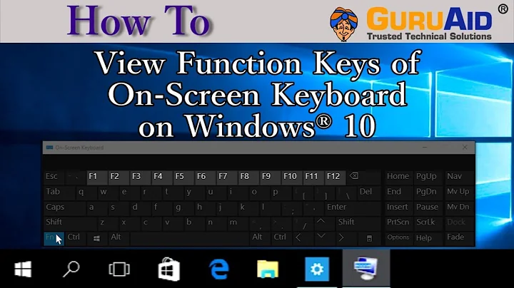 How to View Function Keys of On Screen Keyboard on Windows 10 - GuruAid