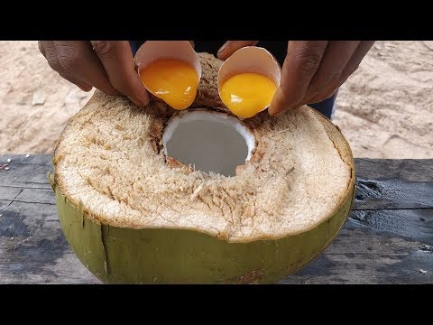 Yummy Cooking Chicken Egg with Long Bean in Coconut