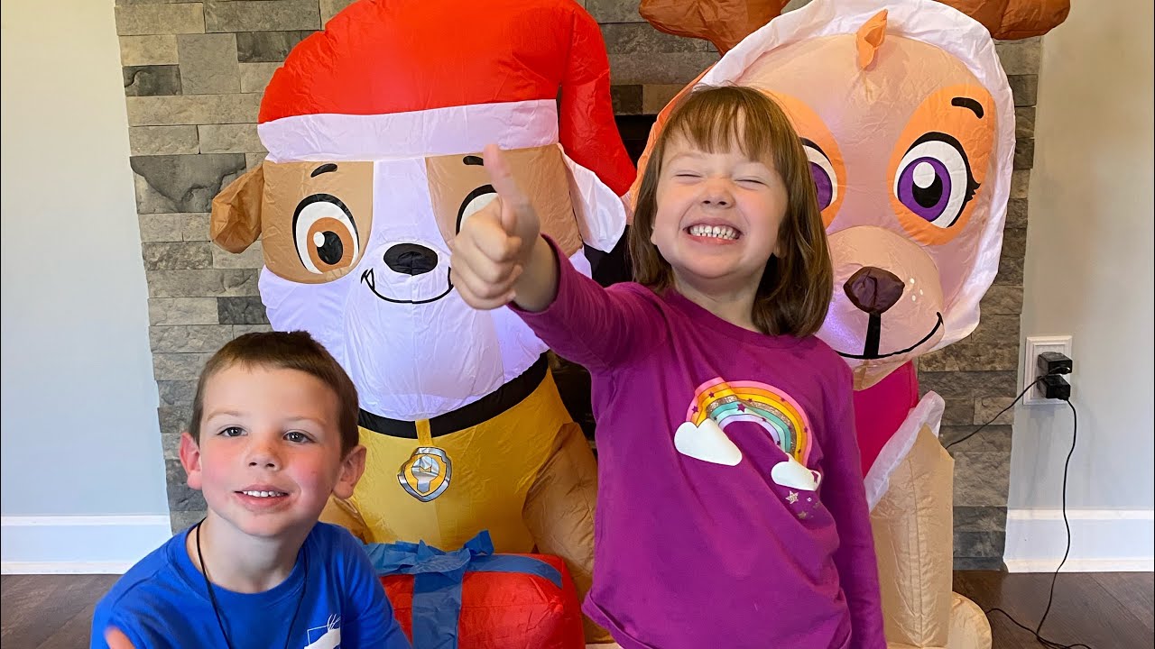 Paw Patrol Rubble Christmas Inflatable REVIEW gemmy 