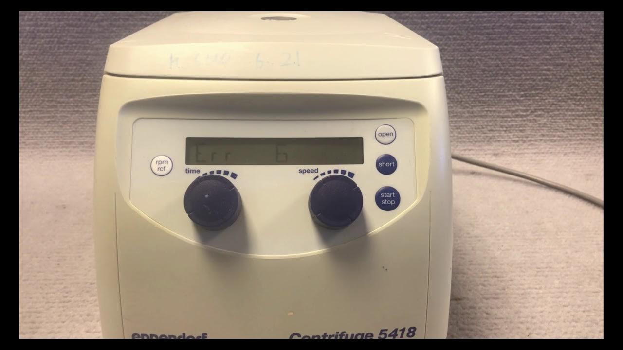 Error 6 Eppendorf 5418 Centrifuge with FA451811 Rotor For Parts