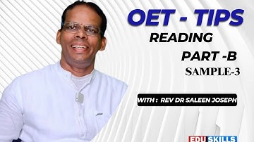 Edu Skills OET Reading  Part  - B:  Tips  - Sample - 3:   Tips & Tricks