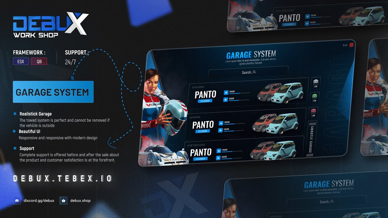 [FIVEM] Garage System (Debux)