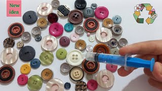 Diferent Diy Ideas With Button and Syringe! Amazing recycling idea with button.recycling craft idea