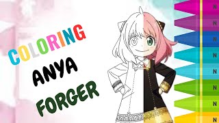 Anya FORGER Comes to Life! Easy Coloring Tutorial for Beginners