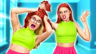 MY ADOPTED SISTER COPIES ME! Extreme Makeover from NERD to E-GIRL! Gadgets from TikTok by La La Life