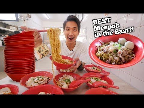 LEGENDARY Mee Pok Challenge at Simpang Bedok!   20 BOWLS EATEN?!   Singapore Street Food!