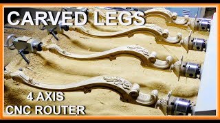 Carved cabriole legs. 4 axis CNC.