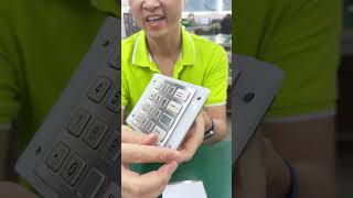 16Keys Waterproof and Dustproof Stainless Steel Numeric Keypad with Braille Keys