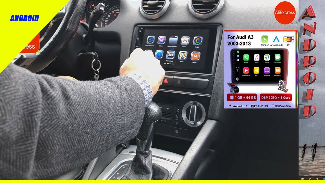 AWESAFE Autoradio Android 12 pour Audi A3 8P/S3/RS3/Sportback avec