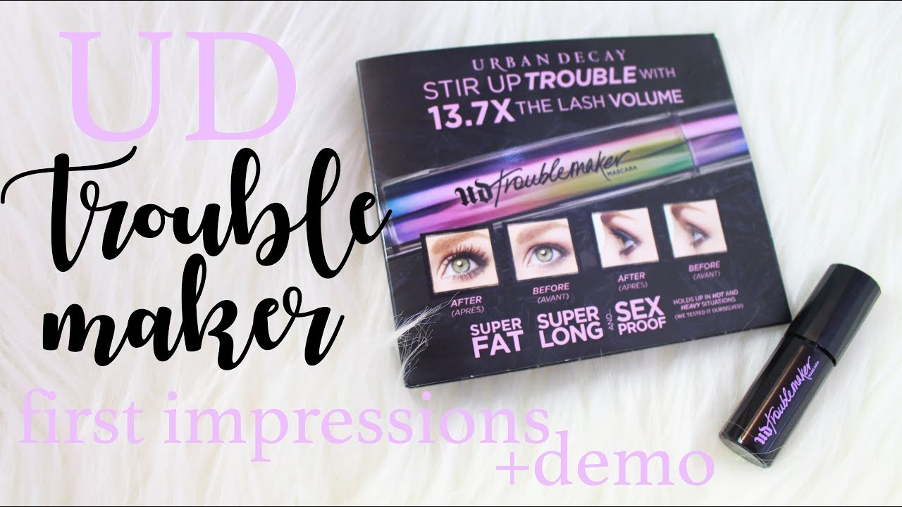 {MMM}: NEW Urban Decay TROUBLEMAKER Mascara || First Impressions + Demo