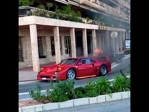 Ferrari F40 Caught Fire in Monaco !!!💥