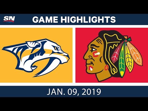 NHL Highlights | Predators vs. Blackhawks - Jan. 9, 2019