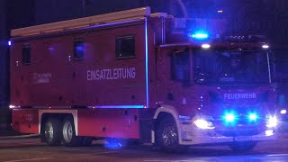 [FEU 3 Brennt Tankstelle in Hamburg] Einsatzfahrten Feuerwehr Hamburg und Polizei