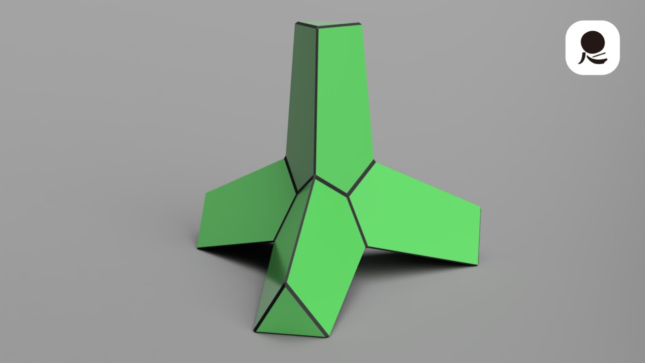 【立体設計通信297】Autodesk Fusion 三角断面テトラポッド Tetrapod with triangular cross ...