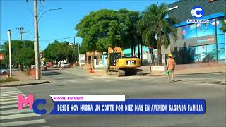 Desde hoy habrá un corte por diez días en Avenida Sagrada Familia