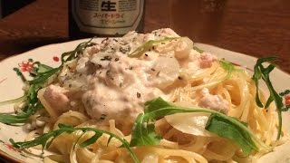 「明太クリームパスタ」作り方