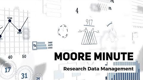 Moore Minute: Research Data Management