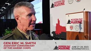 Gen. Eric H. Smith, ACMC, discusses exceeding mission readiness requirements at Modern Day Marine