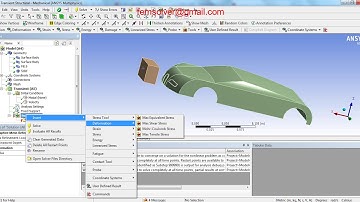 Transient Analysis of Car Body and Obstacle.