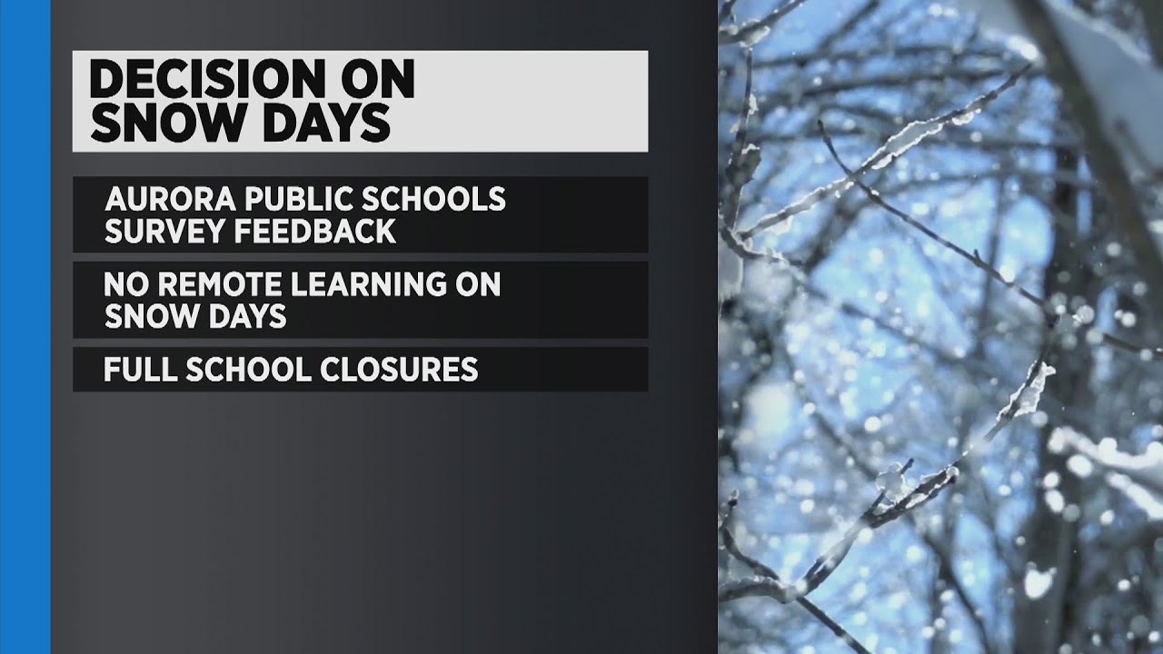 Aurora Public Schools No Remote Learning Required On Snow Days YouTube