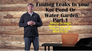 Finding and Repairing A leak In Your Garden Pond  (Part 1)