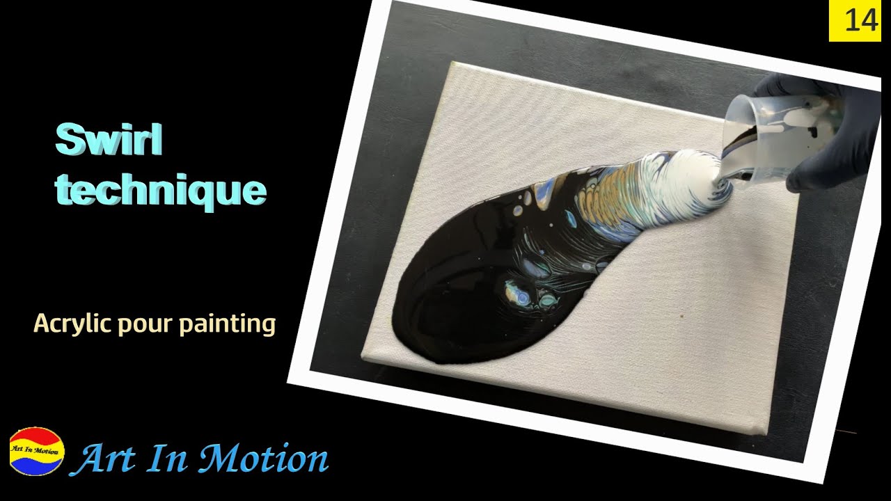 （14）Acrylic pour Painting Swirl technique with five colors YouTube