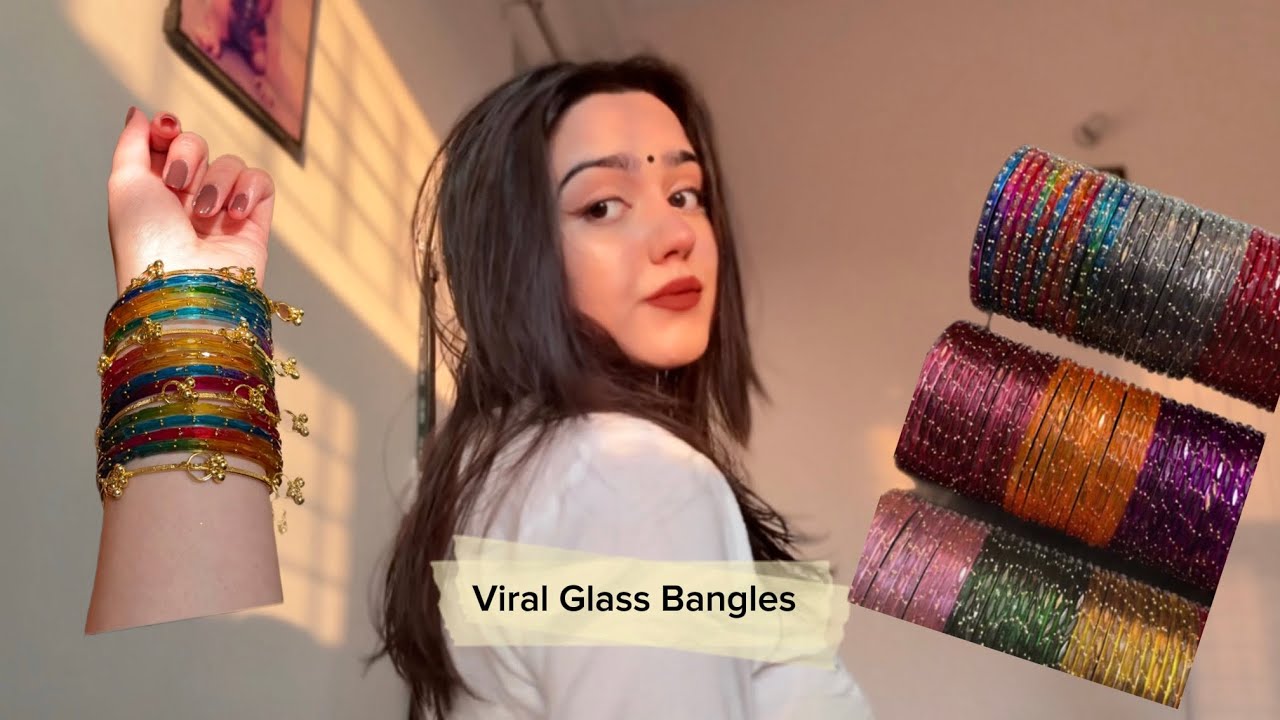 Viral Glass Bangles ♥️ || My first video 🎀 #glassbangles #kavyasingh #viralvideo