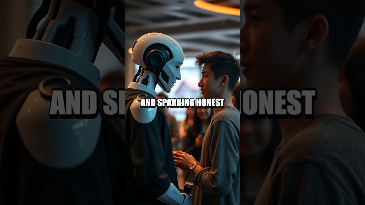 Neon Faces on the Sidewalk