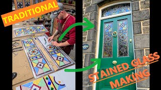 Traditional Stained Glass Door Entrance Making