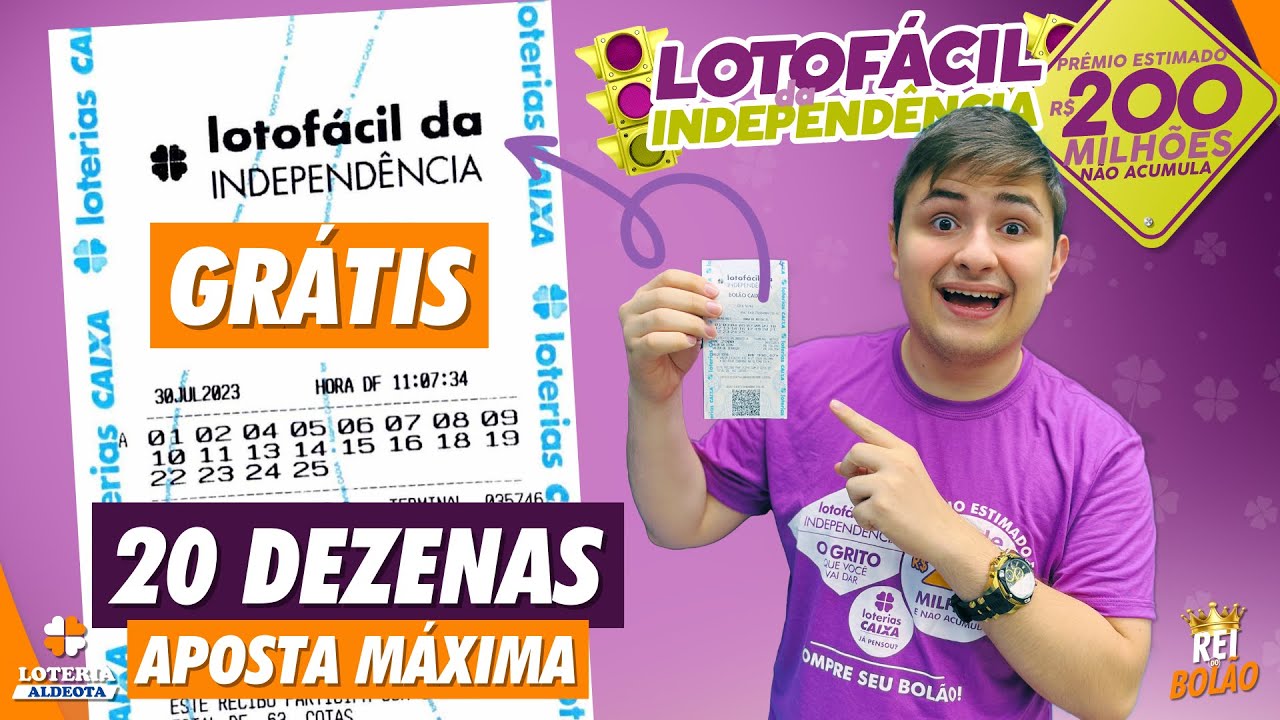 BOLÃO DE 20 DEZENAS GRÁTIS PARA LOTOFÁCIL DA INDEPENDÊNCIA 2022! SAIBA COMO  GANHAR AQUI! 