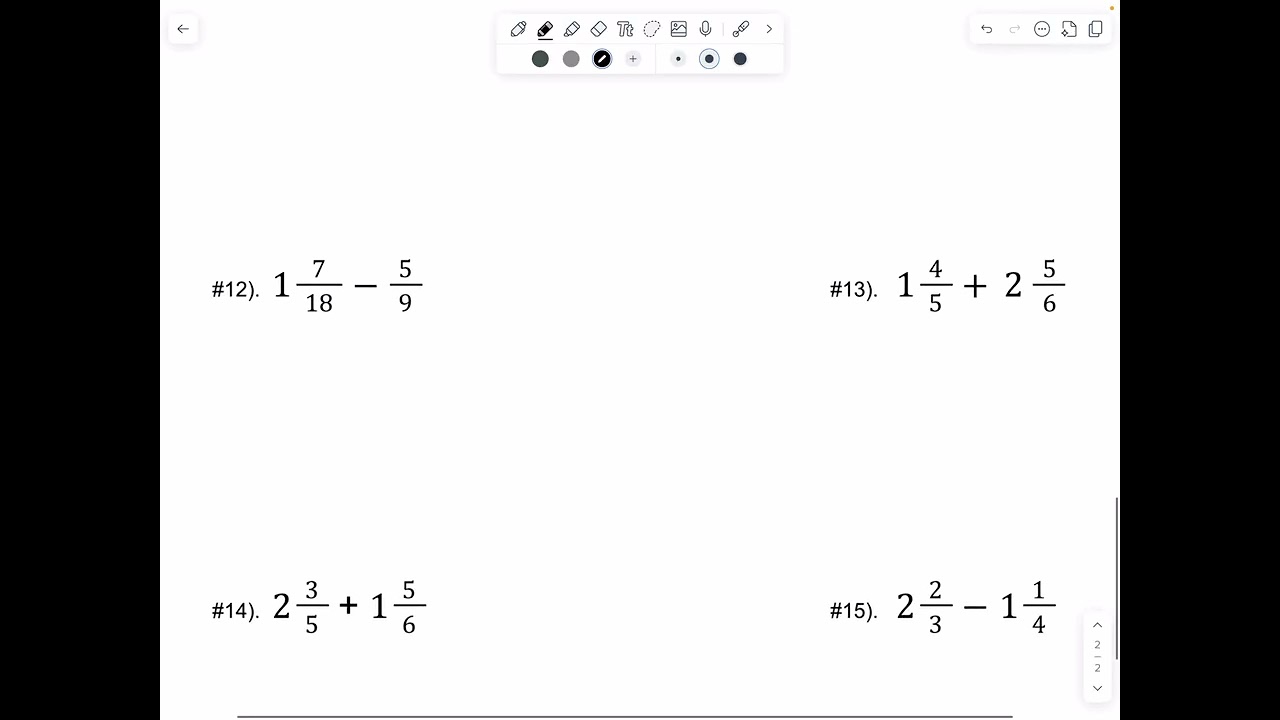 Model, compare, add, subtract fractions