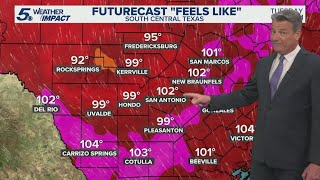 Hot 'feels like' temperature for Tuesday | KENS 5 Weather Impact Forecast