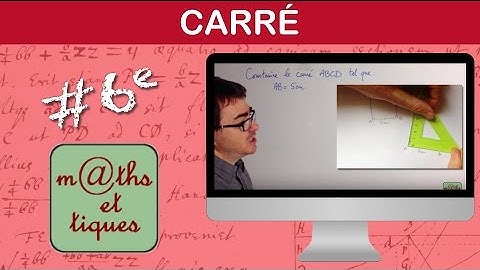 Construire un carré - Sixième