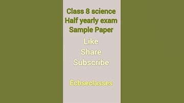 Class 8 science half yearly question paper #halfyearlyexam2025 #class8 #midterm2025