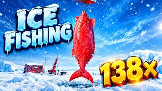 Ice Fishing 138X Huge Reds | HIGHLIGHTS #evolution #icefishing #casino 