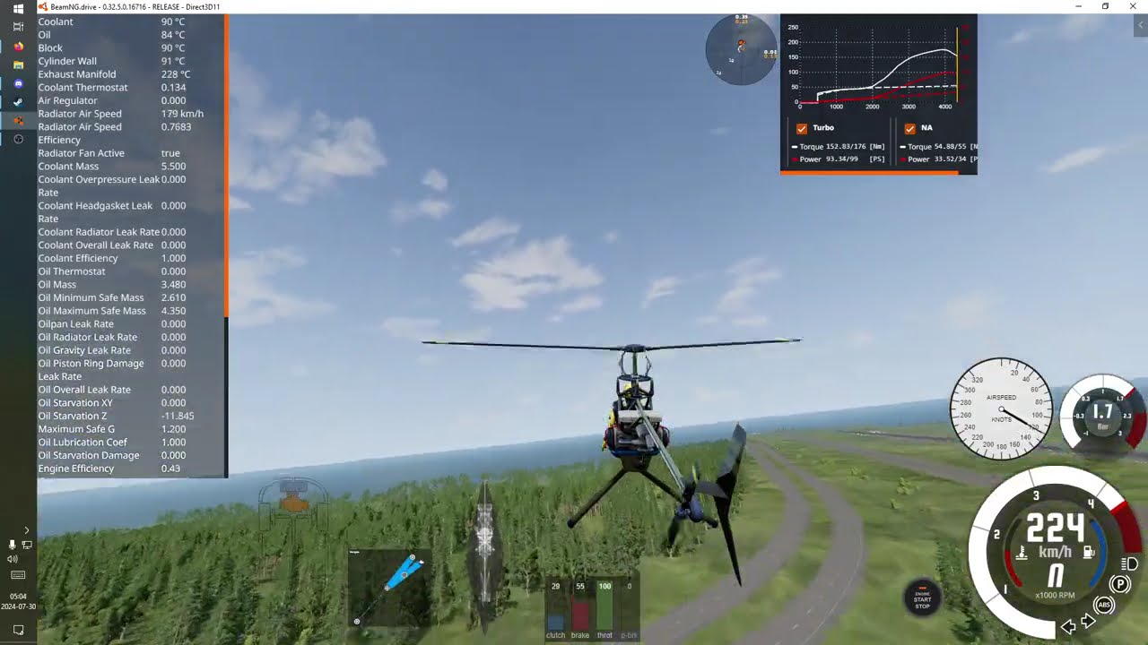 Retreating Blade Stall & Exceeding VNE - Helicopter Simulation「BeamNG.Fly」
