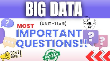 Big Data Analytics Important questions Explained | RGPV